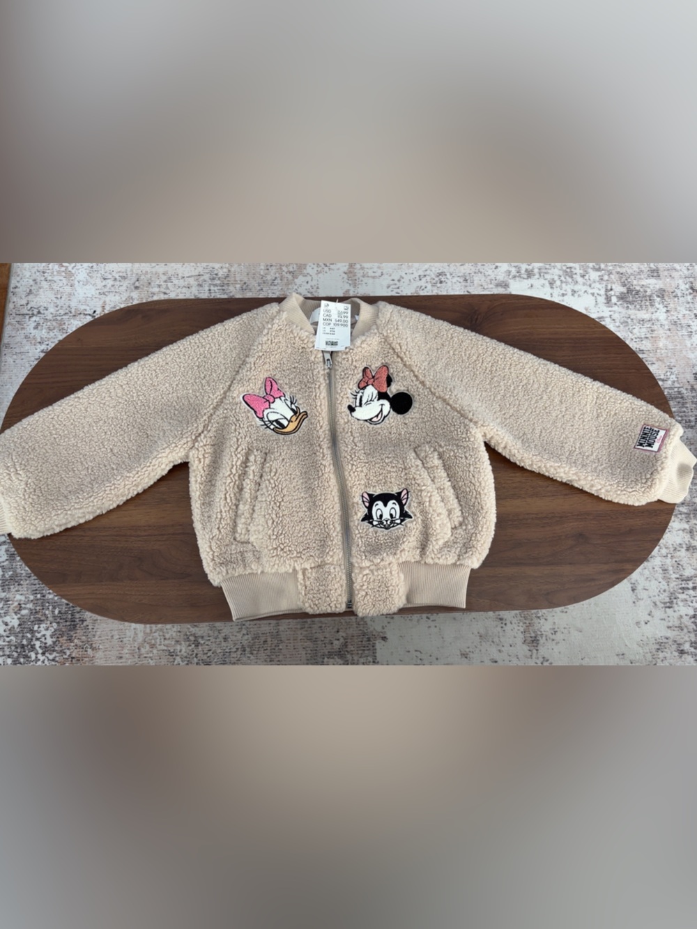 Disney Sherpa Zip Jacket - Size 5T/6 - Kids